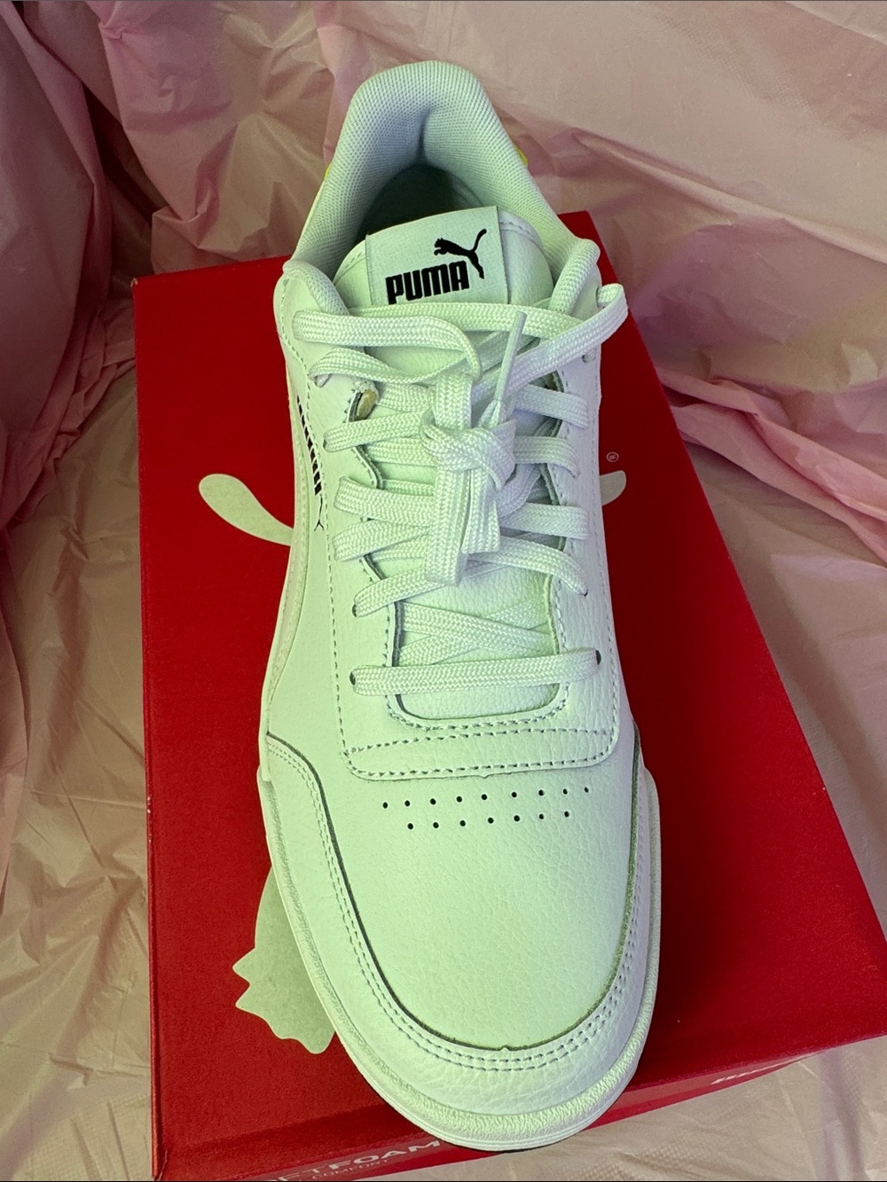 Puma White Low-Top Leather Sneaker
